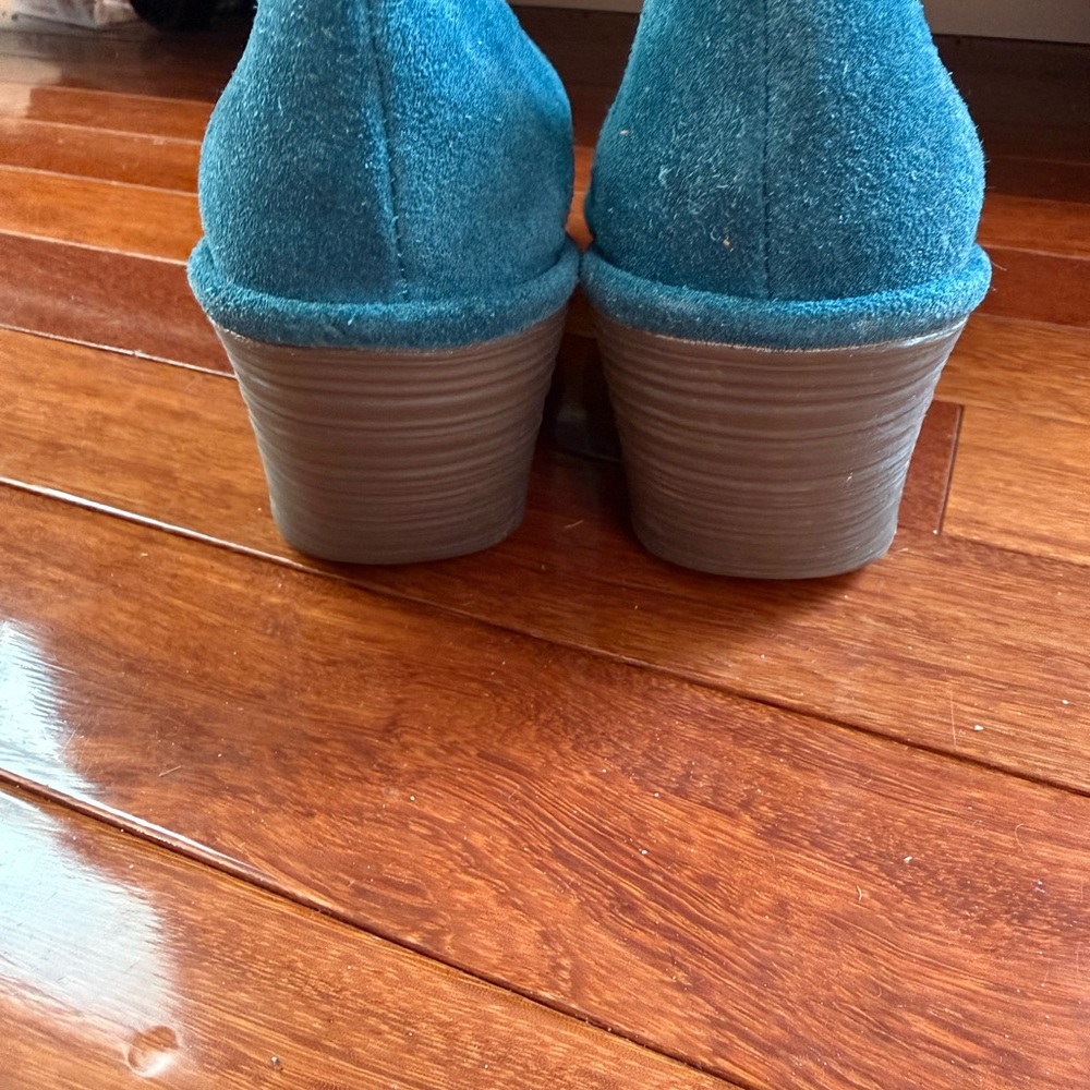 Fly London Blue Suede Slip-On Loafers - Picture 7 of 10